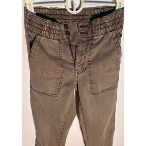 American Eagle Size 2 Sateen Jeans Joggers Women's Stretch Elastic Waist Brown